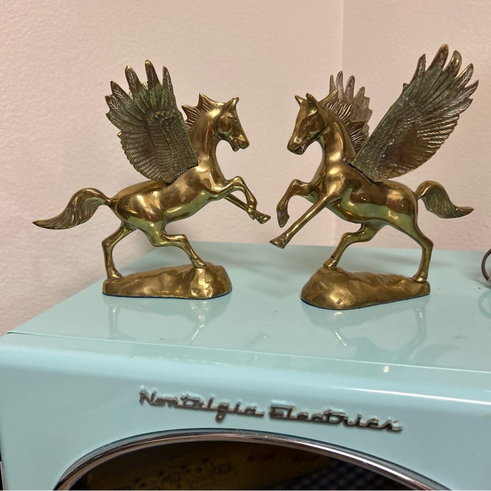 Gold Pegasus Figurines by